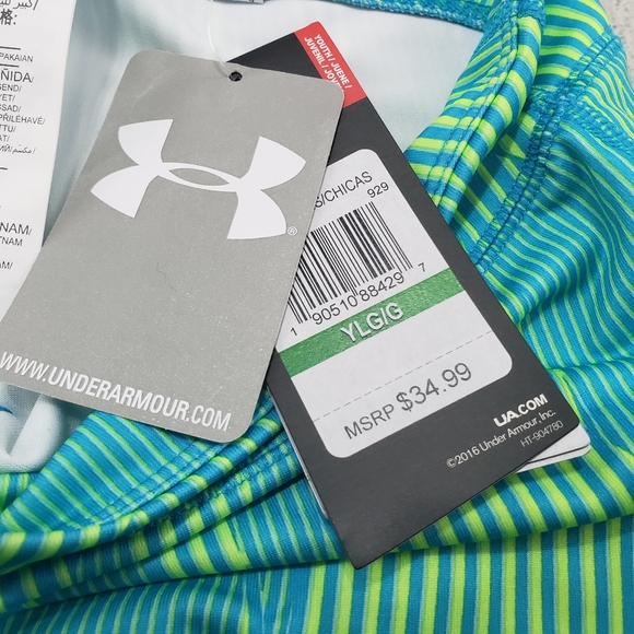 Under Armour Pants Size Large Youth Girls Leggings - Picture 5 of 6